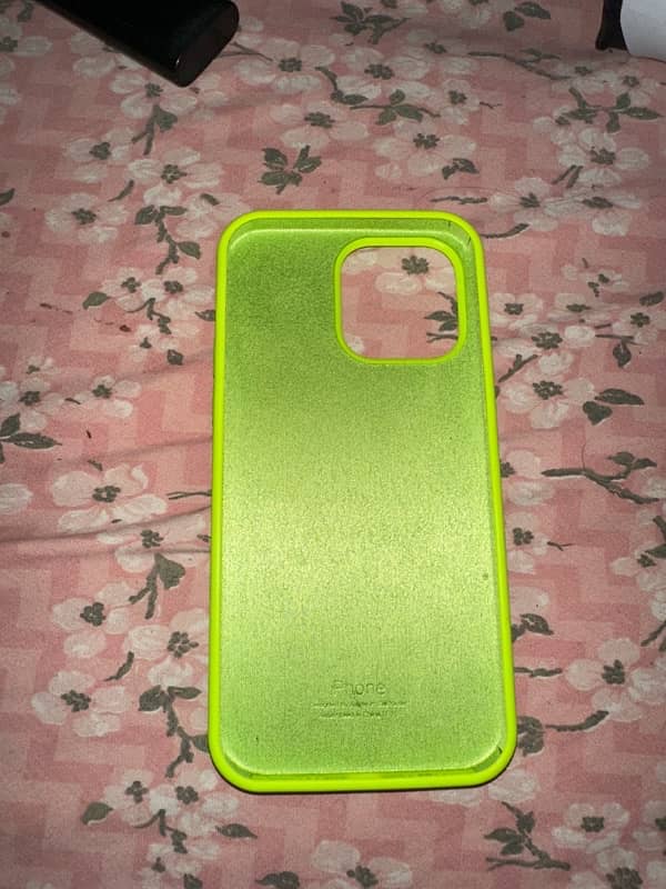 Iphone 14 pro max neon green mobile case 1