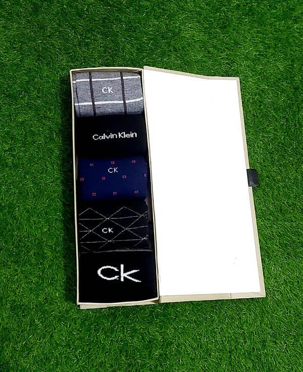 Mens CK Socks Cotton Lycra Imported 5 Pair Gift Box 1