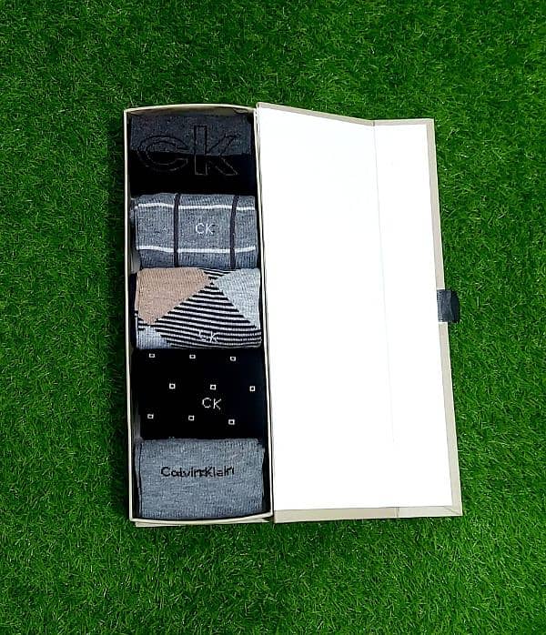 Mens CK Socks Cotton Lycra Imported 5 Pair Gift Box 10