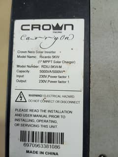 crown 5 kw solar inverter