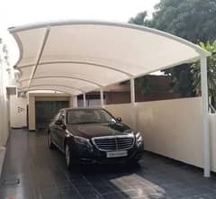 Heat Protection tensile fabric car parking shade