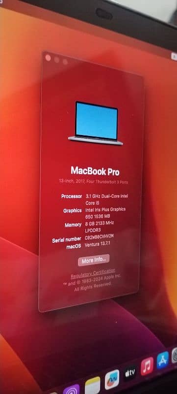 macbook pro 13"inches 2017 0