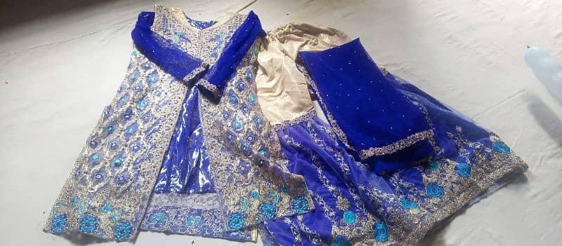 Dress Party wear - Gown full Embroidered Suit 1