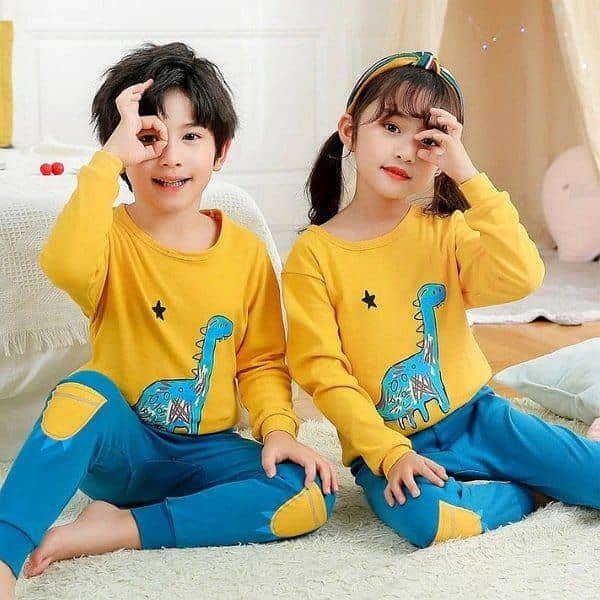 Night suit for kids Fabric soft jersey  Sizes:1 to 10 years available 0