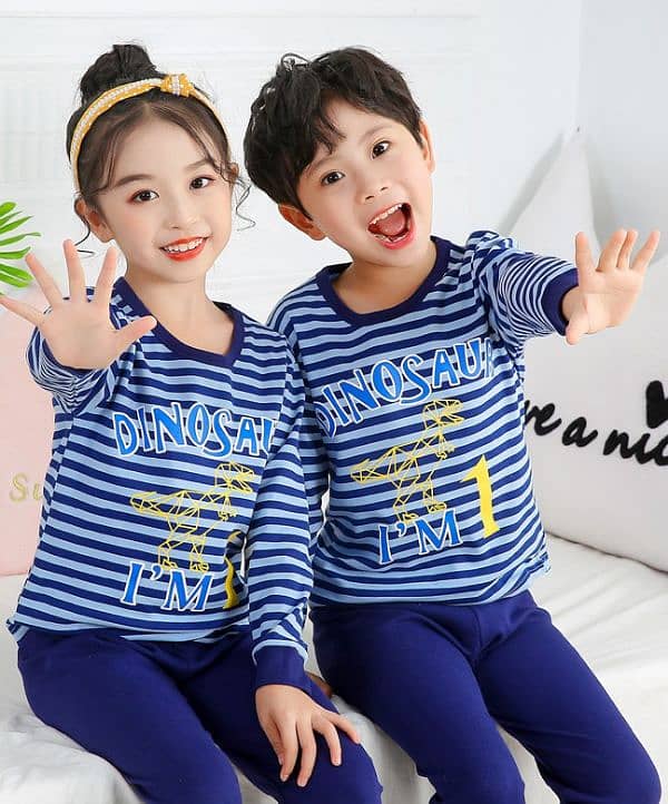 Night suit for kids Fabric soft jersey  Sizes:1 to 10 years available 4