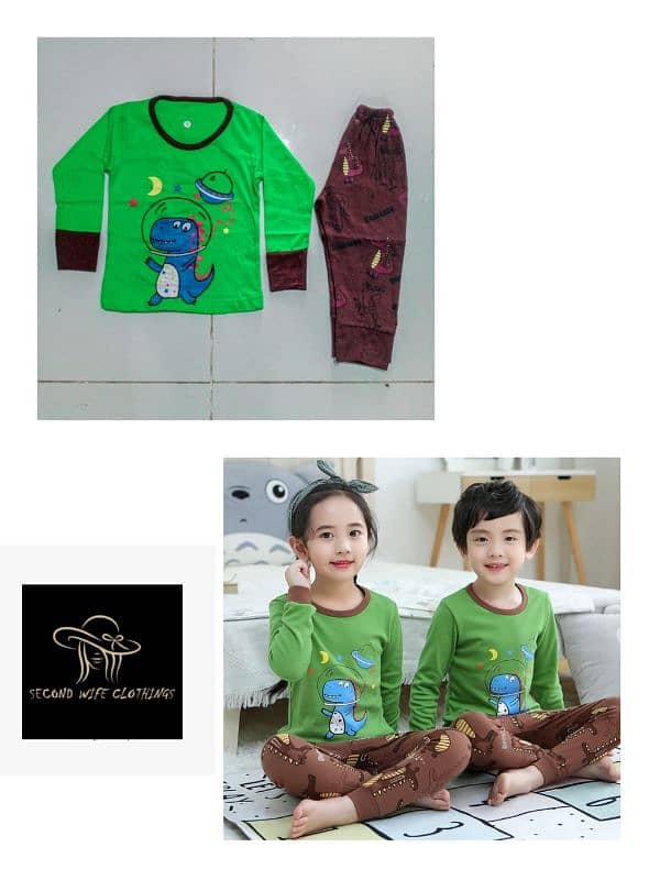 Night suit for kids Fabric soft jersey  Sizes:1 to 10 years available 13