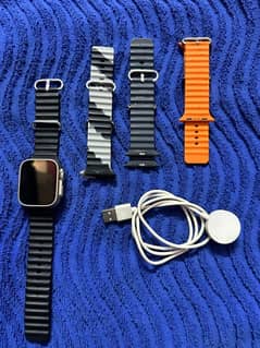 X8 ultra smartwatch 40mm with free 3 straps and charger