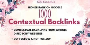 I will create High Quality 1000 Contextual Backlinks