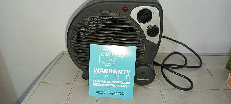 Cambridge Portable fan heater 1