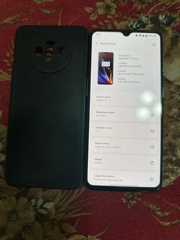 one plus 7t 8/128 dual sim waterpacked for sale read add plz 7