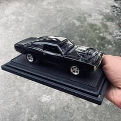 Diecast Car Model of Doms 1970 Dodge Charger Black "Fast & Furious"