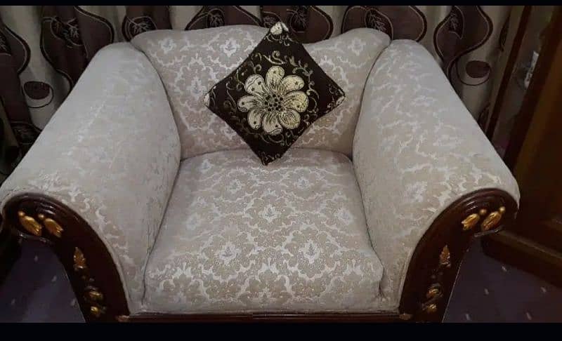 5 seater sofa set khakhi volour 0