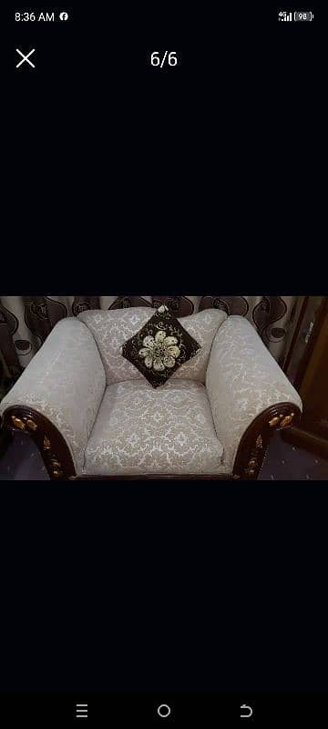 5 seater sofa set khakhi volour 1