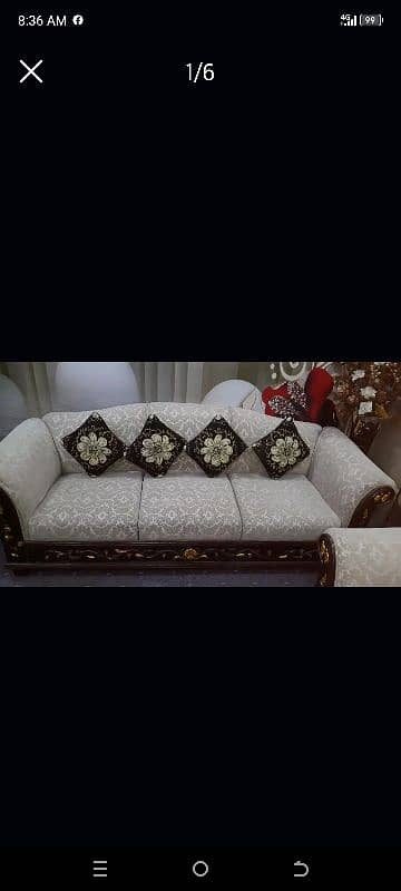 5 seater sofa set khakhi volour 6