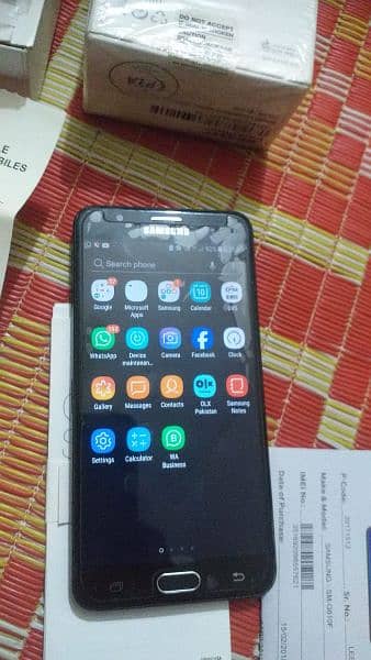 Samsung J7 prim,ful box,(03165859104),Finger print,Ram 3gb,Memry 16gb 2