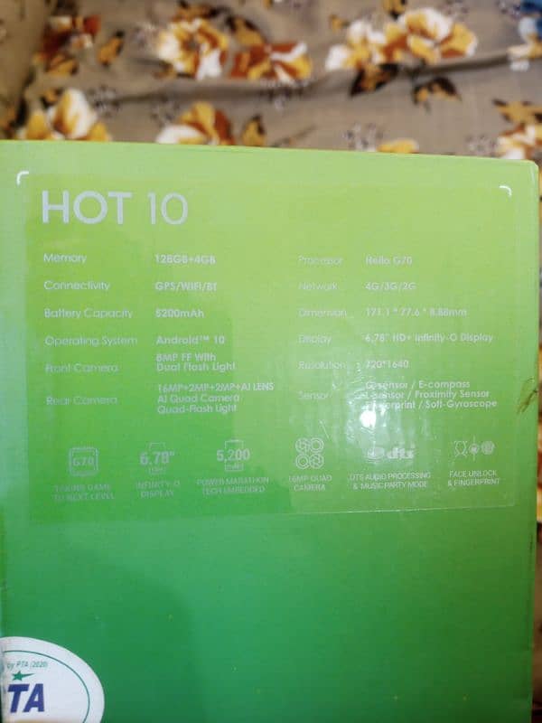 Infinix hot 10 play 4/128 whtsp03477769205 5