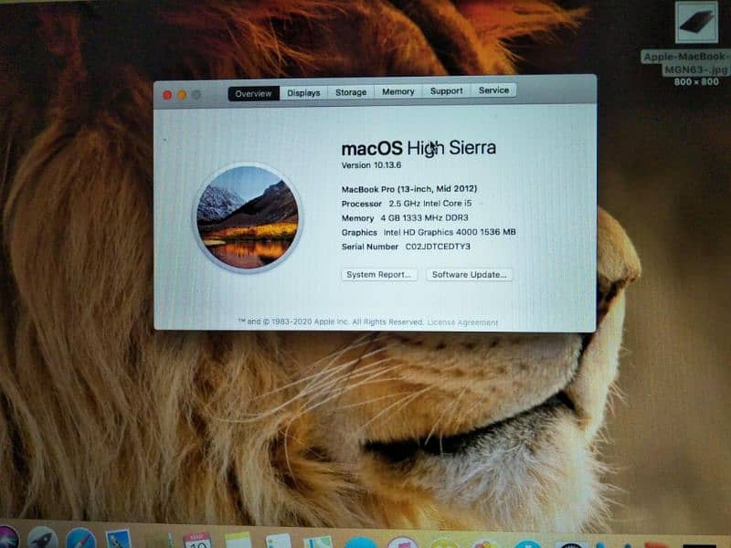 MacBook pro 2012 5