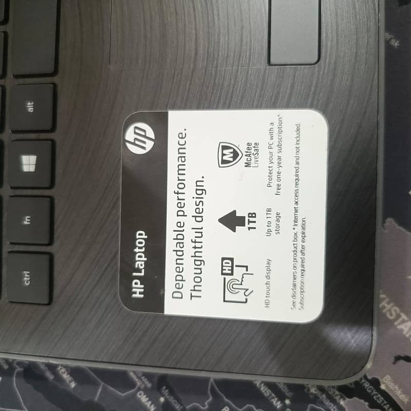 HP 15-bs0xx Core i3 7th gen 8GB Ram 180GB SSD Touch Screen 10