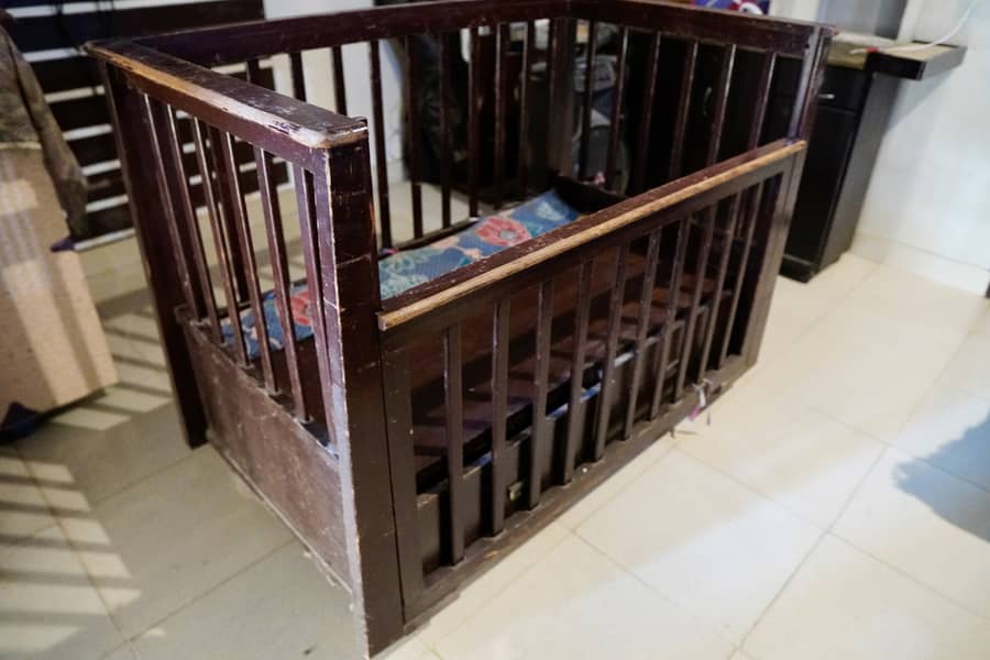 Wooden Baby Cot 1