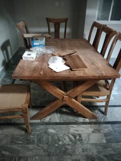 shesham wood dining table set of 6