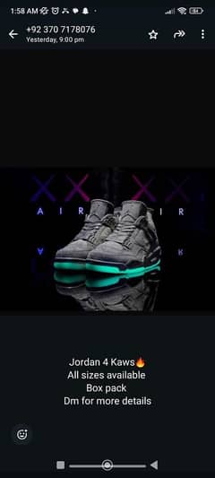 Nike Air Jordan 4 Kaws