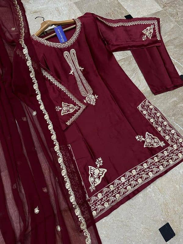 Ladies Dress | Casual 2Pcs Suite | Women Dress | Stitched | Soft Linen 9