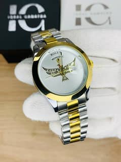 "ROLEX Eagle Collection Two Tone White Watch with Stainless Steel"