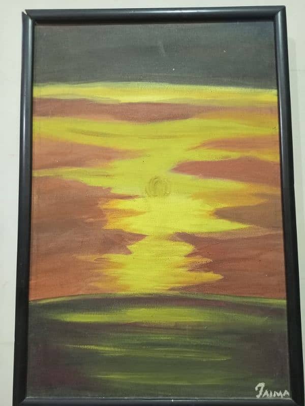 sunset oil painting 1