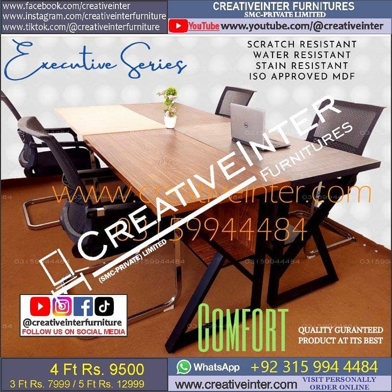 office workstation executive ceo table meeting chair reception manage 18