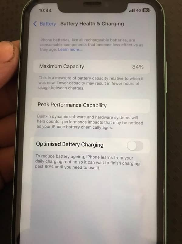 I phone 11 pta approved with box battery health 84%/128gb water proof 6