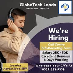 Hiring Call Centre TeleMarketing Staff