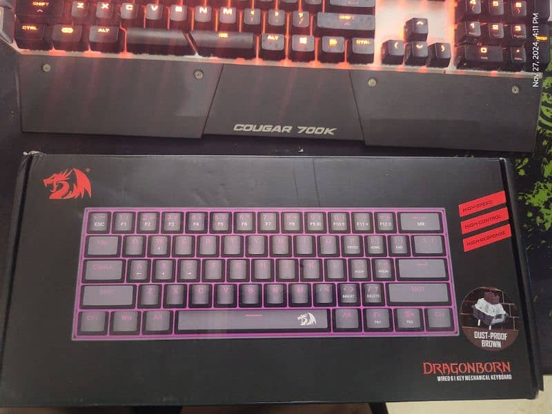 Redragon dragonborn k630 slightly used mechanical keyboard 0