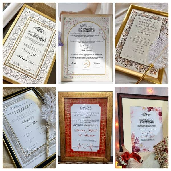 nikkah frames / Nikkah Certificate Frame 1