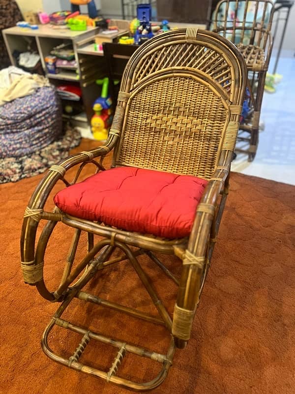 cane rocking chair with cushion 0