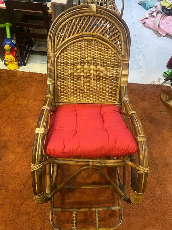 cane rocking chair with cushion 2