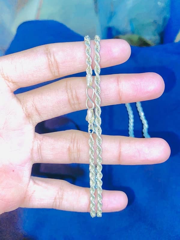 SILVER CHAIN PURE CHANDI 2 CHAIN 3