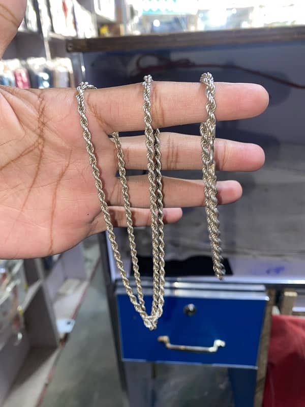 SILVER CHAIN PURE CHANDI 2 CHAIN 4