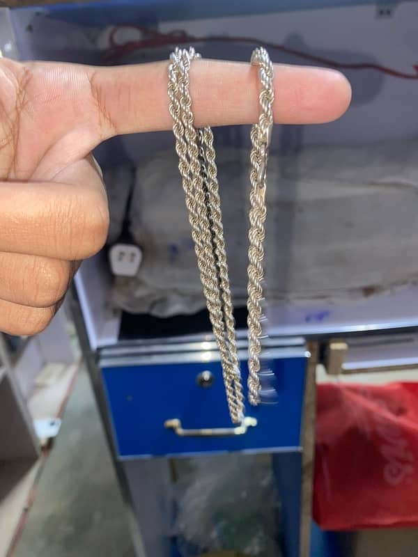 SILVER CHAIN PURE CHANDI 2 CHAIN 6