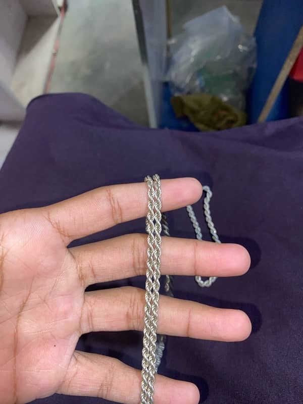 SILVER CHAIN PURE CHANDI 2 CHAIN 9