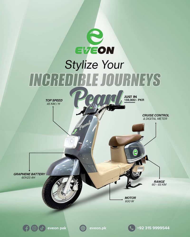 Electric bikes Eveon pearl 2024 Electric Scooty,Electric Scooter 2