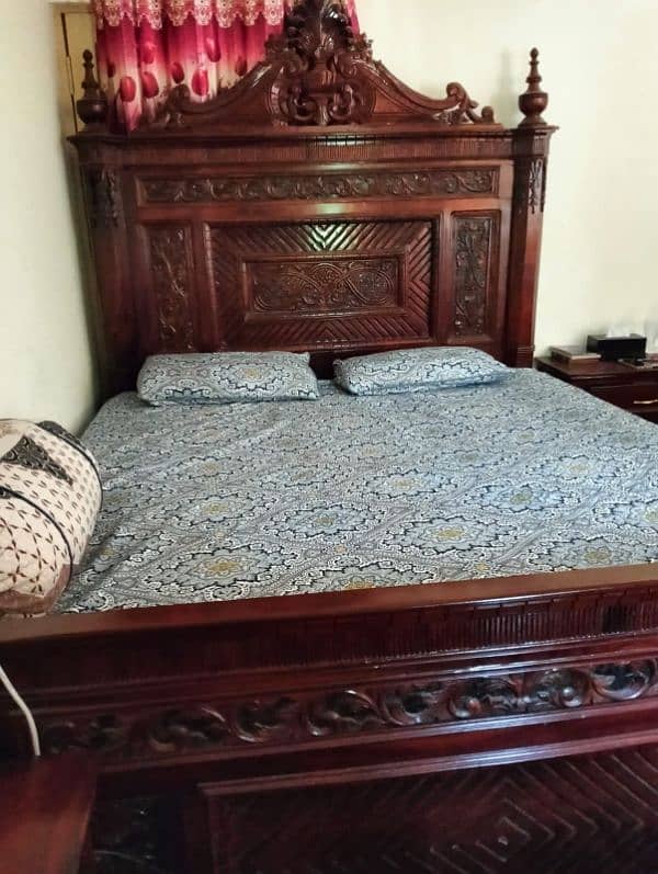 king size bed set/Chiniot bed/side table all room furniture 0