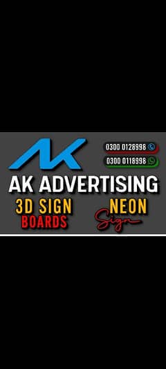 3D sign board Neon Signs Aluminium cladding