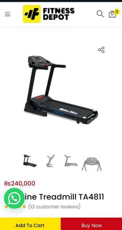 treadmill 3 months used for sale 180000