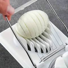 Durable Plastic Base, Kitchen Gadget for Hard Boiled Eggs - Slices