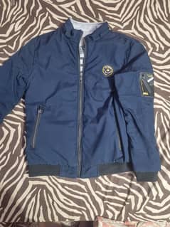 Blue jacket 2 sided condition new jase h