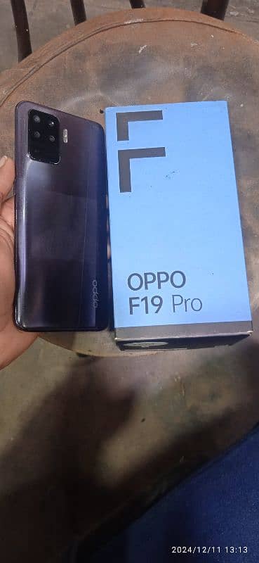 Oppo f19 pro 128gb8+4gb ram led shaded ha Box only condition 10/8 0