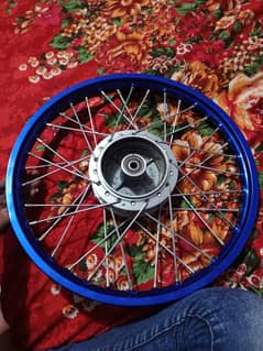 Alloy rims CD 70 bike back vehicle blue color plus genuine hub or tar