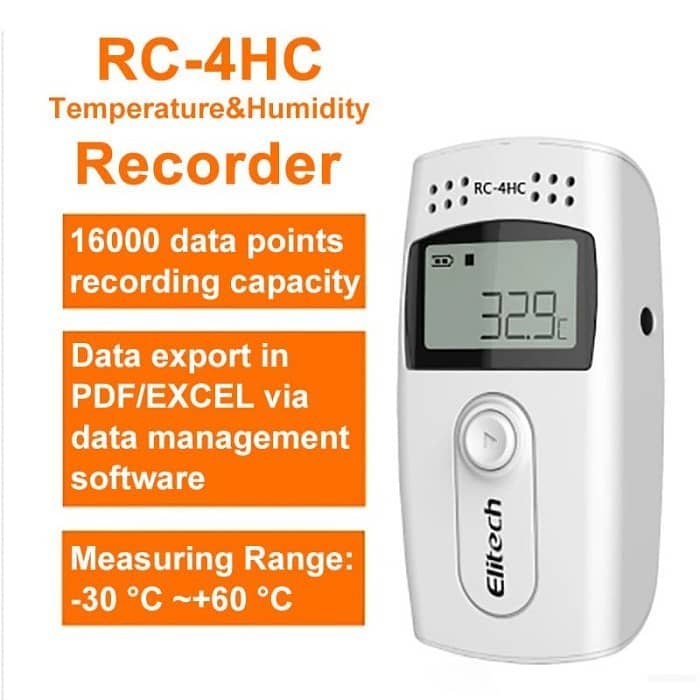 Elitech RC4HC Temperature and Humidity Data Logger 0