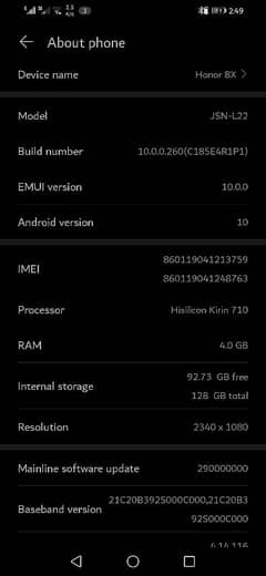 honor 8x 128gb 4gb ram