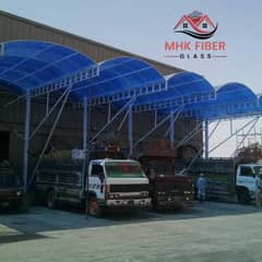 Parking shed / Fiber glass / fiber sheet / Transparent fiber sheet